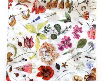 Liberty of London Handkerchief: Floral Cotton Lawn Hanky (11" Square)