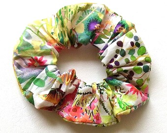 Hair Scrunchies, Liberty of London Cotton Fabric, Medium Size, Spring and Summer Floral, Hair Accessories