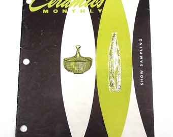 Ceramics Monthly, July 1956, 33 Pages, Very Good Used Condition