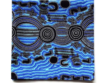 Cotton Handkerchief, Super Soft Australian Fabric, 12" Pocket Square, Black, Periwinkle, Turquoise, Birthdays, Gifts for Women