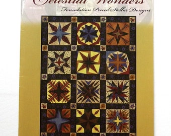 Celestial Wonders by Liz Schwartz and Stephen Seifert, Foundation Piecing, Quilting Book, Used, XLNT Condition