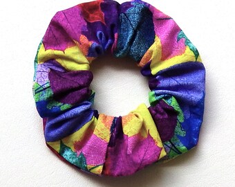 Hair Scrunchies, Neon Colors, Cotton Fabric, Medium Size, Spring and Summer, Handmade Hair Accessories