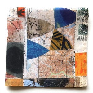 Modern Cotton Hanky: Travel Map Print Pocket Square