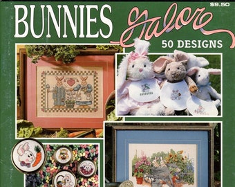 Bunnies Galore 50 Counted Cross Stitch Designs Leaflet 2967 NOS