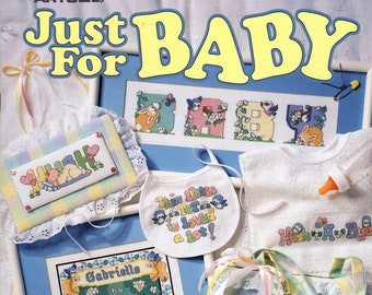 Just For Baby 12 Designs in Counted  Cross Stitch Designs Leaflet 2961 NOS