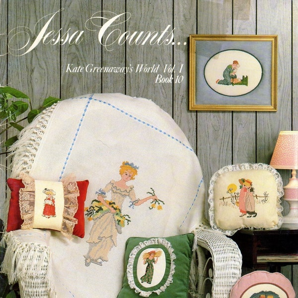 Jessa Counts Kate Greenaway's World Vol. I Children Cross Stitch Leaflet NOS