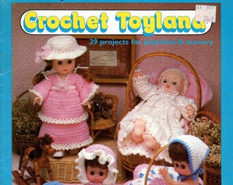 Crochet Toyland 29 Projects for Playtime & Nursery Clown Mobile, More NOS