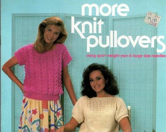 More Knit Pullovers 4 Fashions Designed by Darla Sims  Leisure Arts 427 NOS