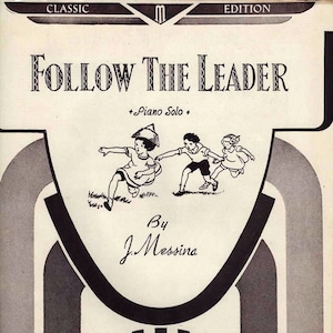 Vintage Follow The Leader Sheet Music Piano Solo J. Messina 1939 Morris Music