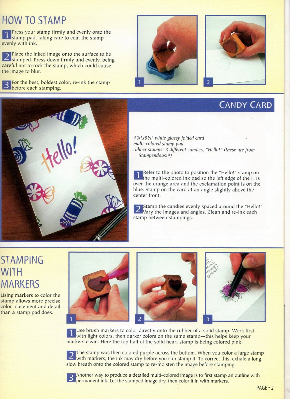 Rubber Stamp Tutorial A Beginners Guide to Rubber Stamping Love Card, Embossing More Leaflet ...