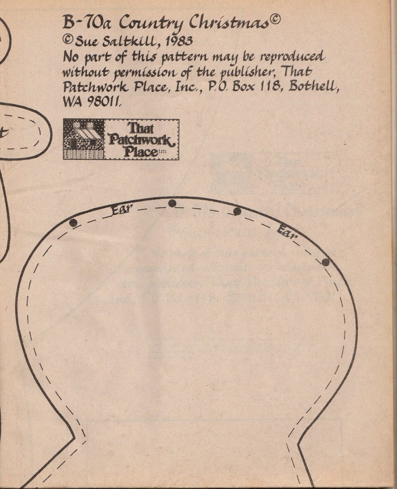 Country Christmas by Sue Saltkill Log Cabin & Sunbonnet Sue 28 Patterns NOS image 6