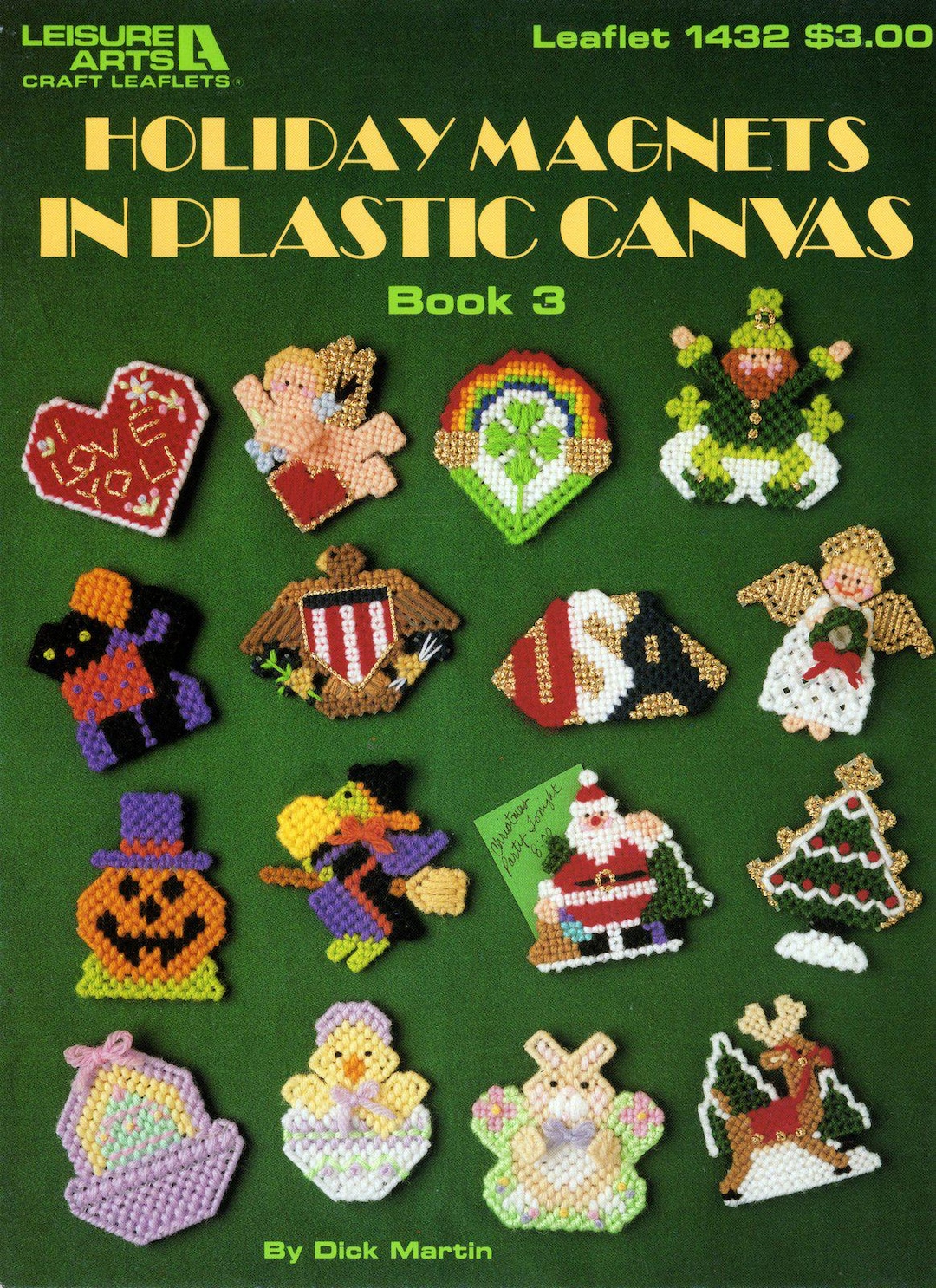 Holiday Magnets in Plastic Canvas by Dick Martin Leaflet 1432 - Etsy