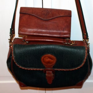 Dooney Bourke Green Pebble Leather Purse & Burton Heiress Cowhide Clutch