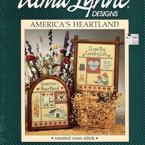 Alma Lynne Designs America&#39;s Heartland Samplers Cross Stitch Leaflet ALX-41 NOS