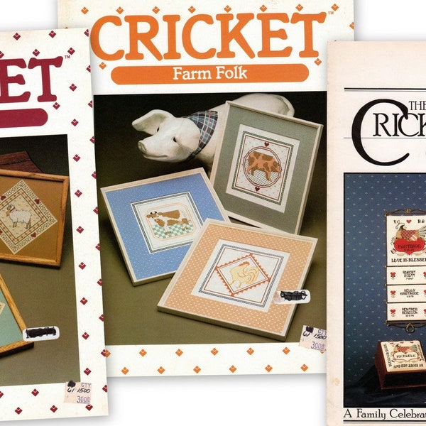 Cricket Collection Cross Stitch Etsy