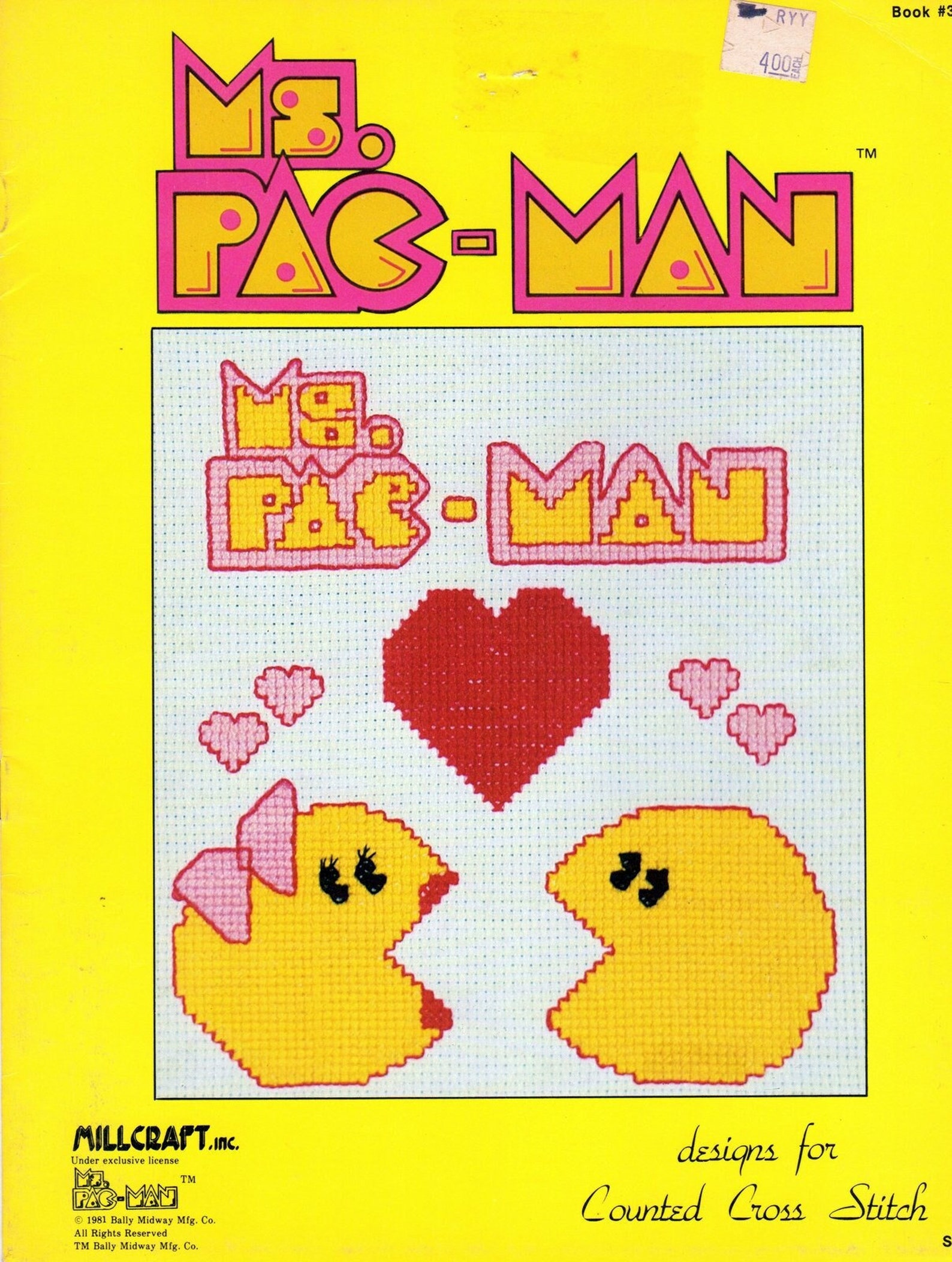 Ms. Pac-man Millcraft, Inc. Designs for Cross Stitch Book #3 Leaflet ...