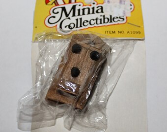 Doll House Miniature Collectibles Antique Wooden Wall Phone New