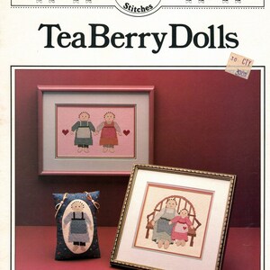 Tea Berry Dolls Country Berry Stitches Needlepoint Doll, Best Friends NOS