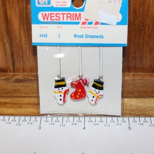 Christmas Tree Dollhouse Miniatures Wood Ornaments Snowmen Stocking Westrim 4446