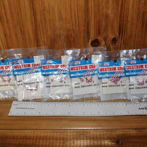 Christmas Tree Dollhouse Miniatures Ornaments 6mm Rose Balls 6 Pkgs. NOS