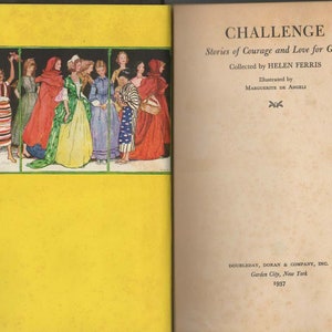 Challenge, Stories of Courage and Love  for Girls Hardcover Book Copyright 1937