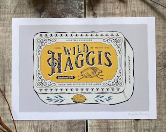 Wild Haggis Art Print, Scottish Folklore, Home Decor