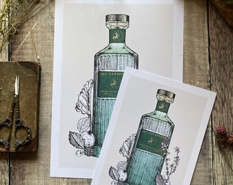 ART PRINT: Sassenach Wild Scottish Gin Print / Gin Print / Wild Gin Print / Sam Heughan Print / Scottish Gin Print