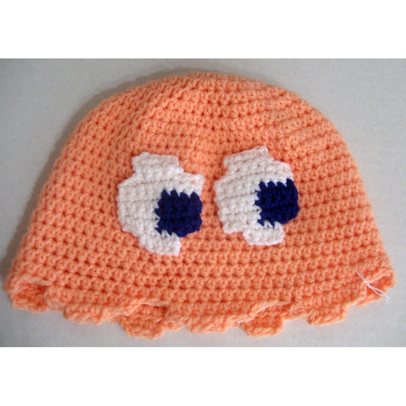 Peach Beanie Style Video Game Ghost Hat