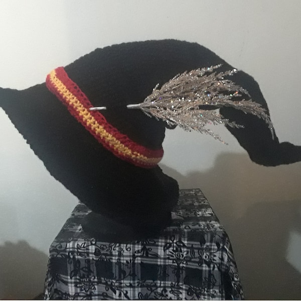 Crocheted Crooked Witch Hat PATTERN