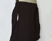 Off-The-Shoulder Sweater Black Knit Dress Pullover Women Handmade Bardot