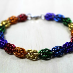 Sweetpea Cadena Maille Rainbow Pride Pulsera LGBTQIA