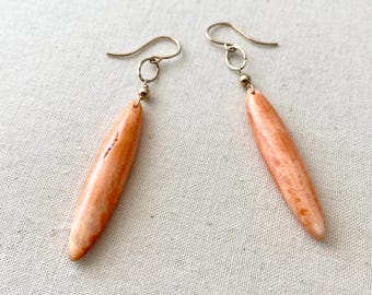 Spiny Oyster Surfboard Drop Gold Filled Earrings