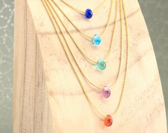 Murano glass drops necklace