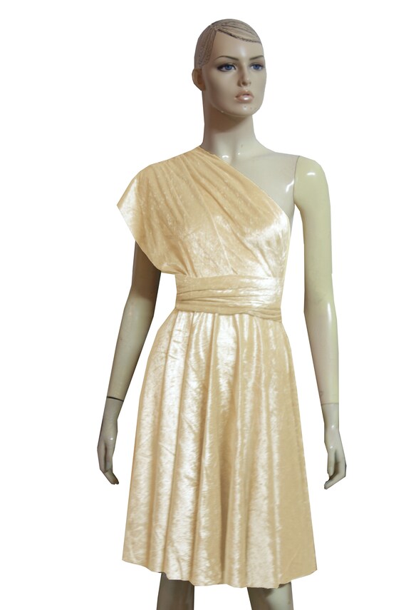 Short Wedding Dress Crushed Velvet Infinity Prom Dress Etsy