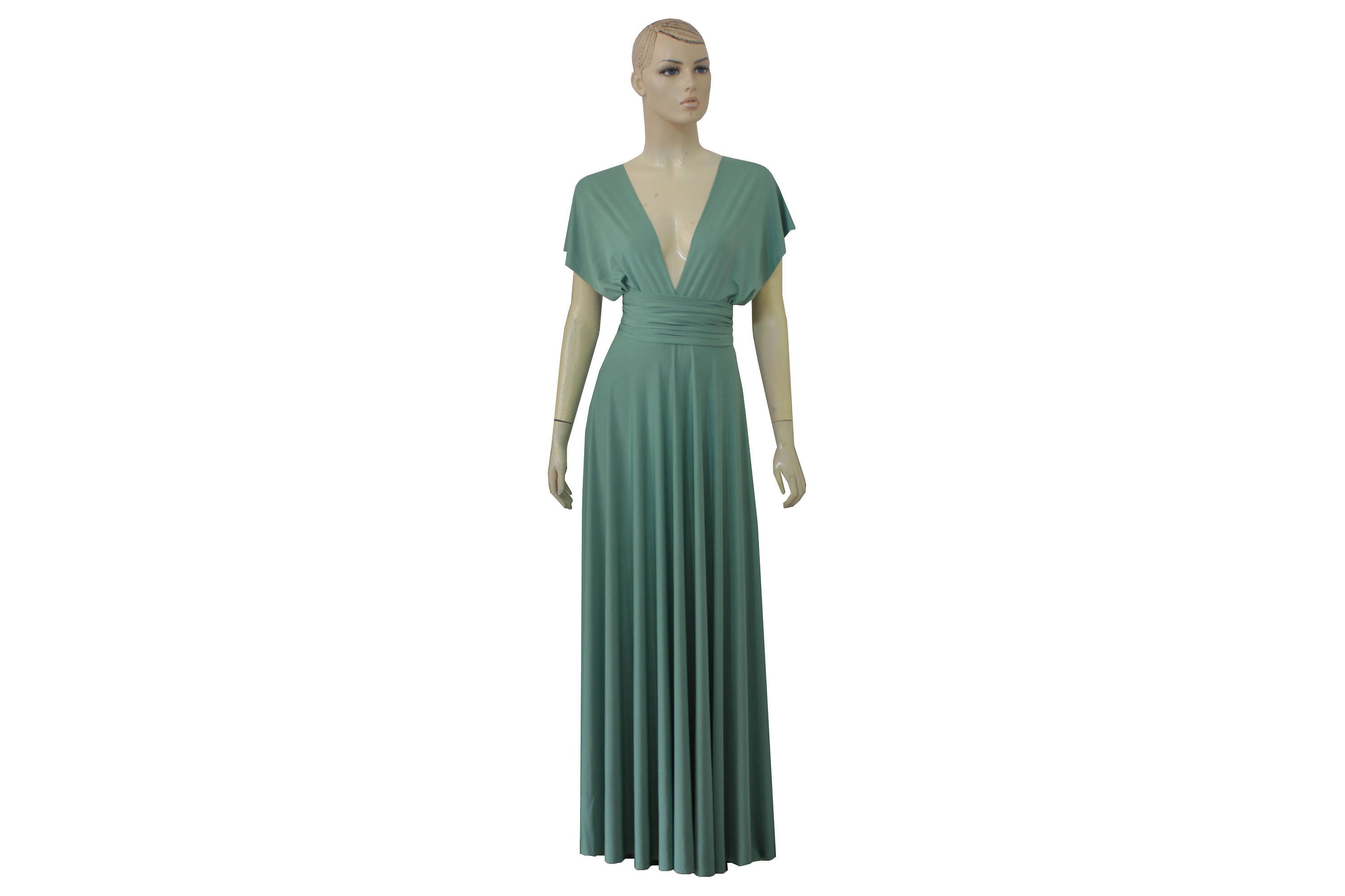 sage green infinity dress