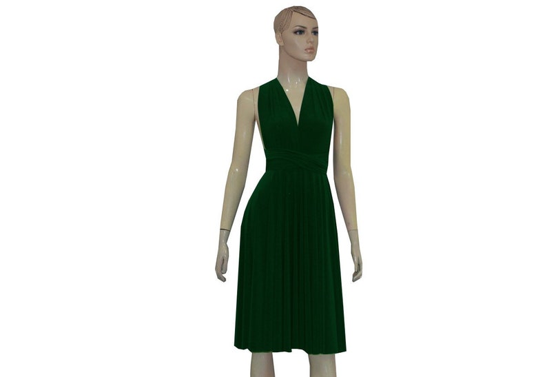 dark green multiway dress