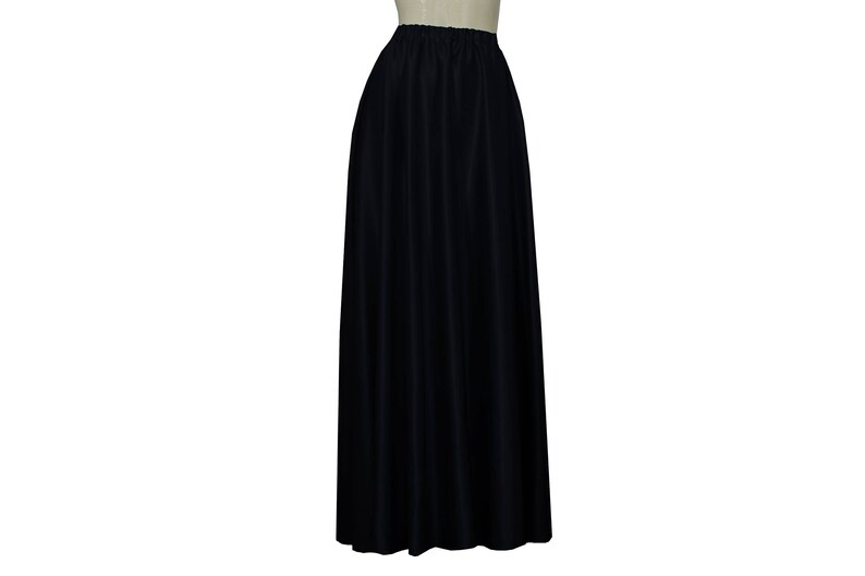 Black Satin Skirt Long Formal Skirt A-line Evening Outfit | Etsy