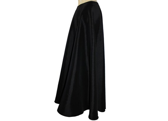 Black taffeta skirt Floor length formal evening maxi skirt XS | Etsy