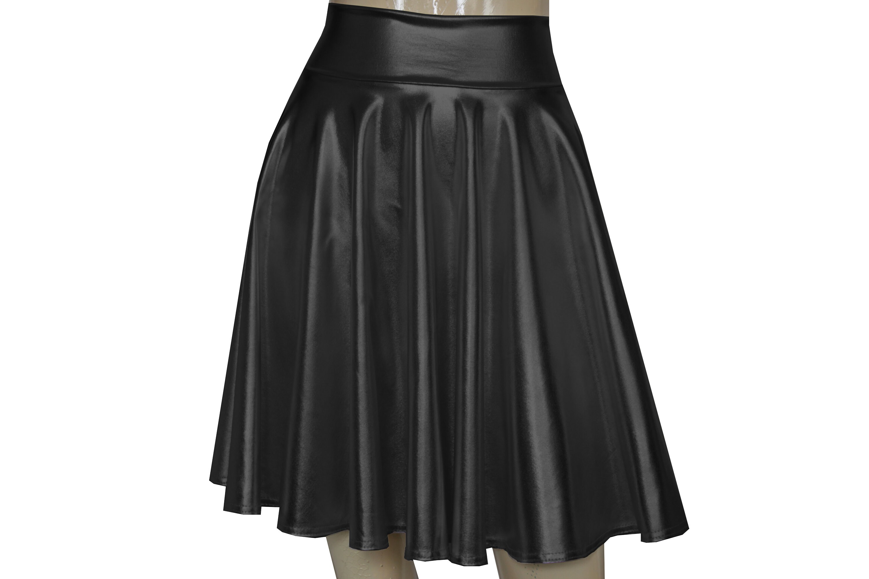 black leather skater skirt plus size