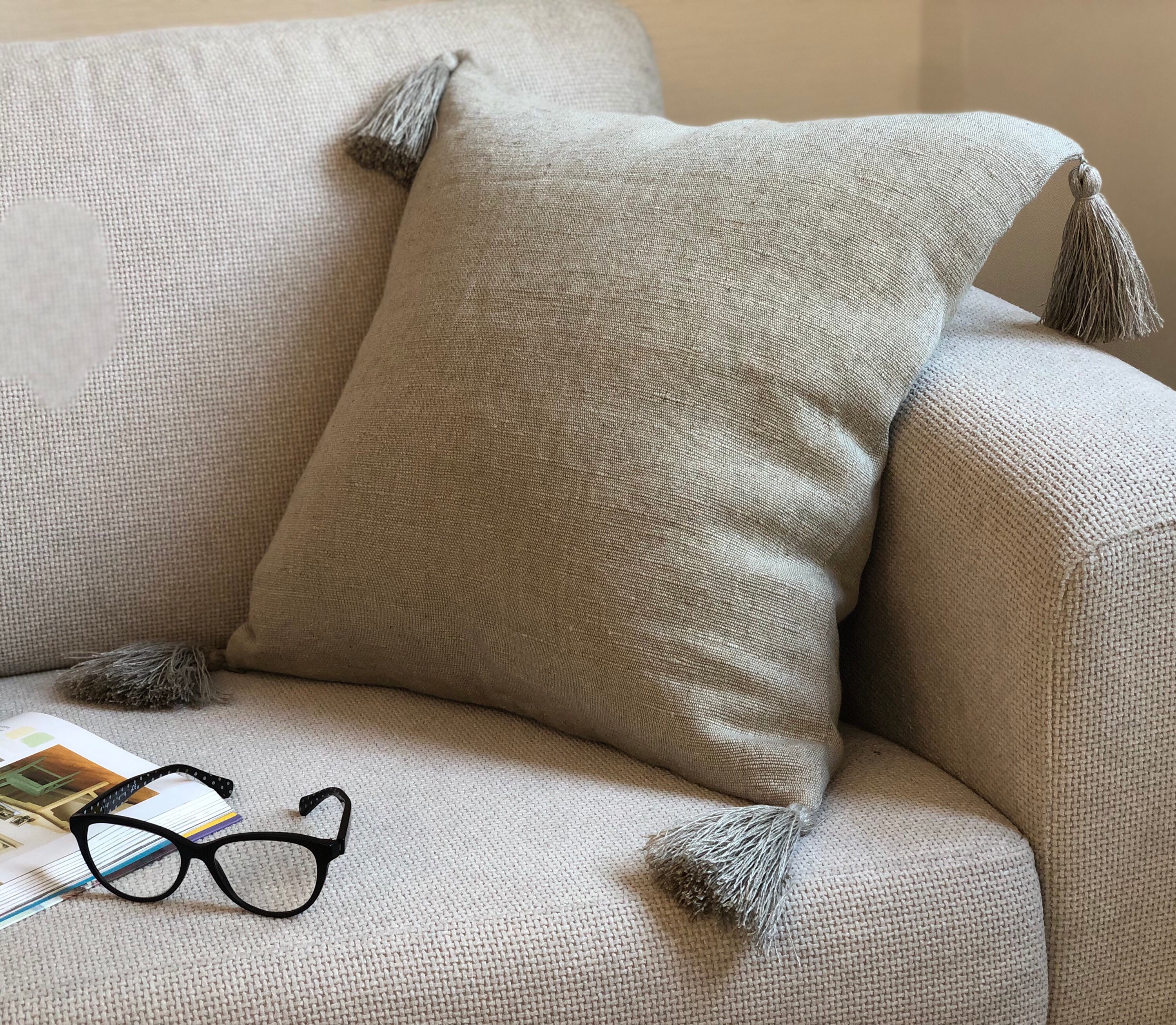 Linen Tassels for Pillow Covers 100 linen Tassels Etsy