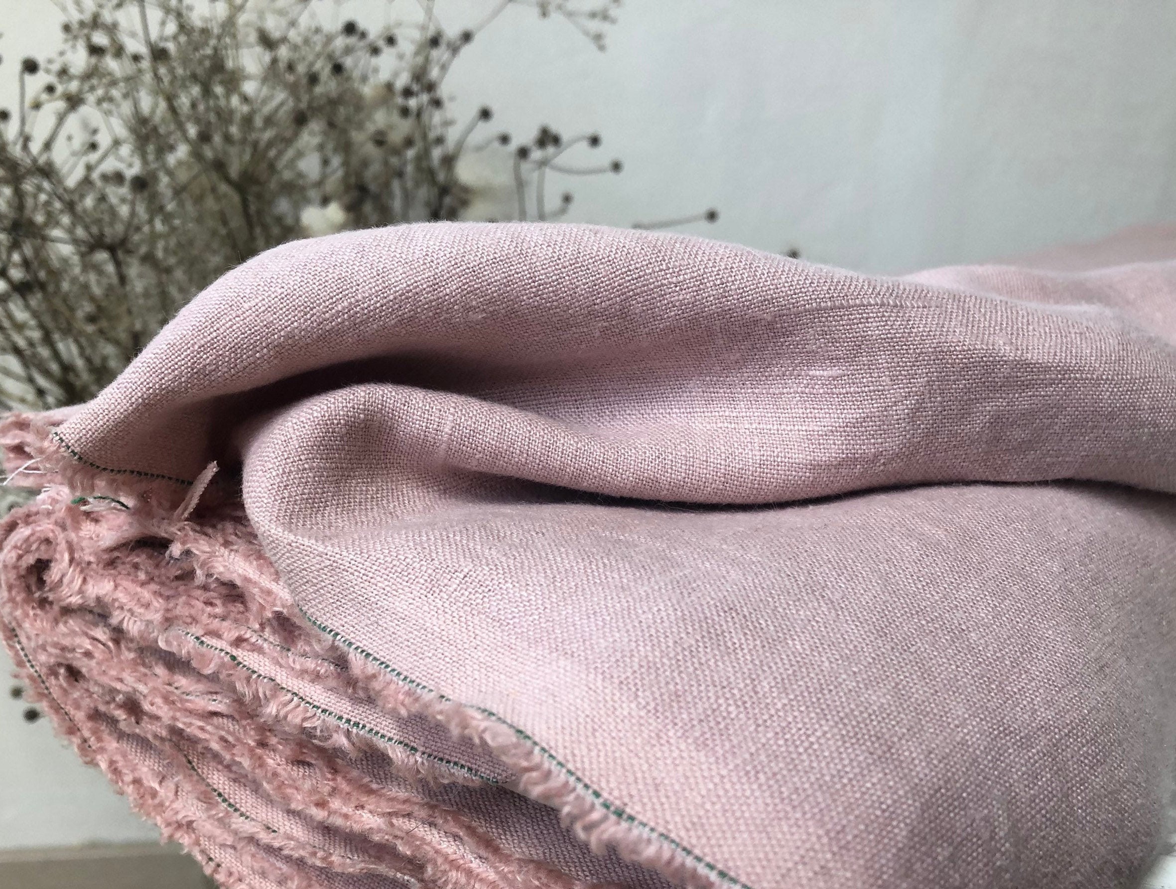 Dusty Rose Linen Fabric: European Stone Washed Organic Linen - Etsy ...