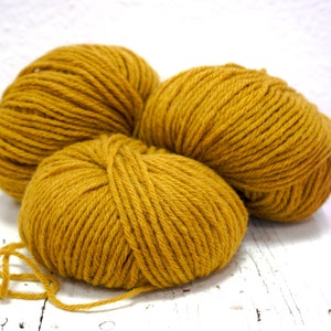 Mustard Aran alpaca wool yarn blend - 40 alpaca/40 Wool/ 20 PO - for hats, scarves, children&#39;s autumn clothing, hand knitting and crocheting