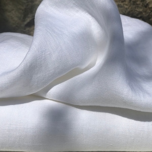 Weißer Stein: Hell gewaschenes Bio Leinen