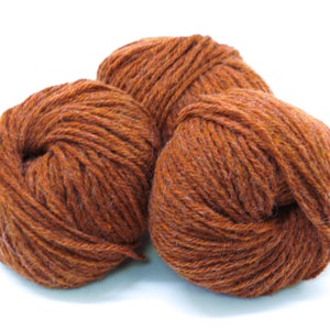 Brick Aran alpaca wool yarn blend - 40 alpaca/40 Wool/ 20 PO - for hats, scarves, children&#39;s autumn clothing, hand knitting and crocheting
