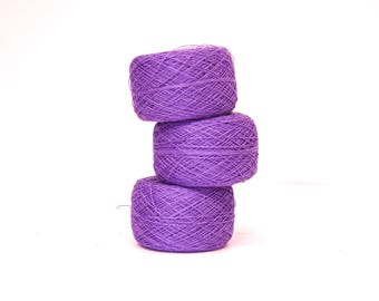 Purple Linen Yarn: Lace Knitting, Crochet - 50g/500m