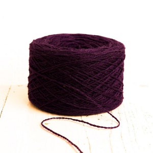 Raisin color wool yarn for pattern knitting - 100g/3,50 oz. - New Zealand fingering wool - Crochet wool - Socks knitting wool - 109 color