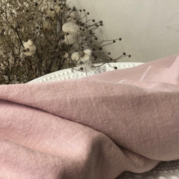 European linen fabric - Stone washed linen fabric - Dusty rose linen fabric - Organic linen fabric - 17 color from color card