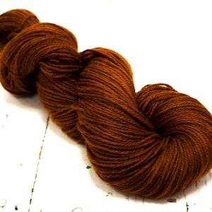 Laine mélangée PO marron cannelle, 100 g/3,5 oz. Fil doux de type sport adapté au tricot de vêtements pour enfants, femmes, crochet, décoration d'intérieur image 3