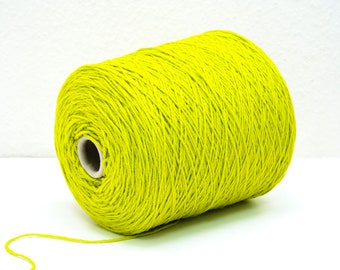 Neon Green Aran Wool Yarn: 100% New Zealand, 100g/136m