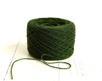 Dark Green New Zealand Wool Yarn – 100g Fingering Weight